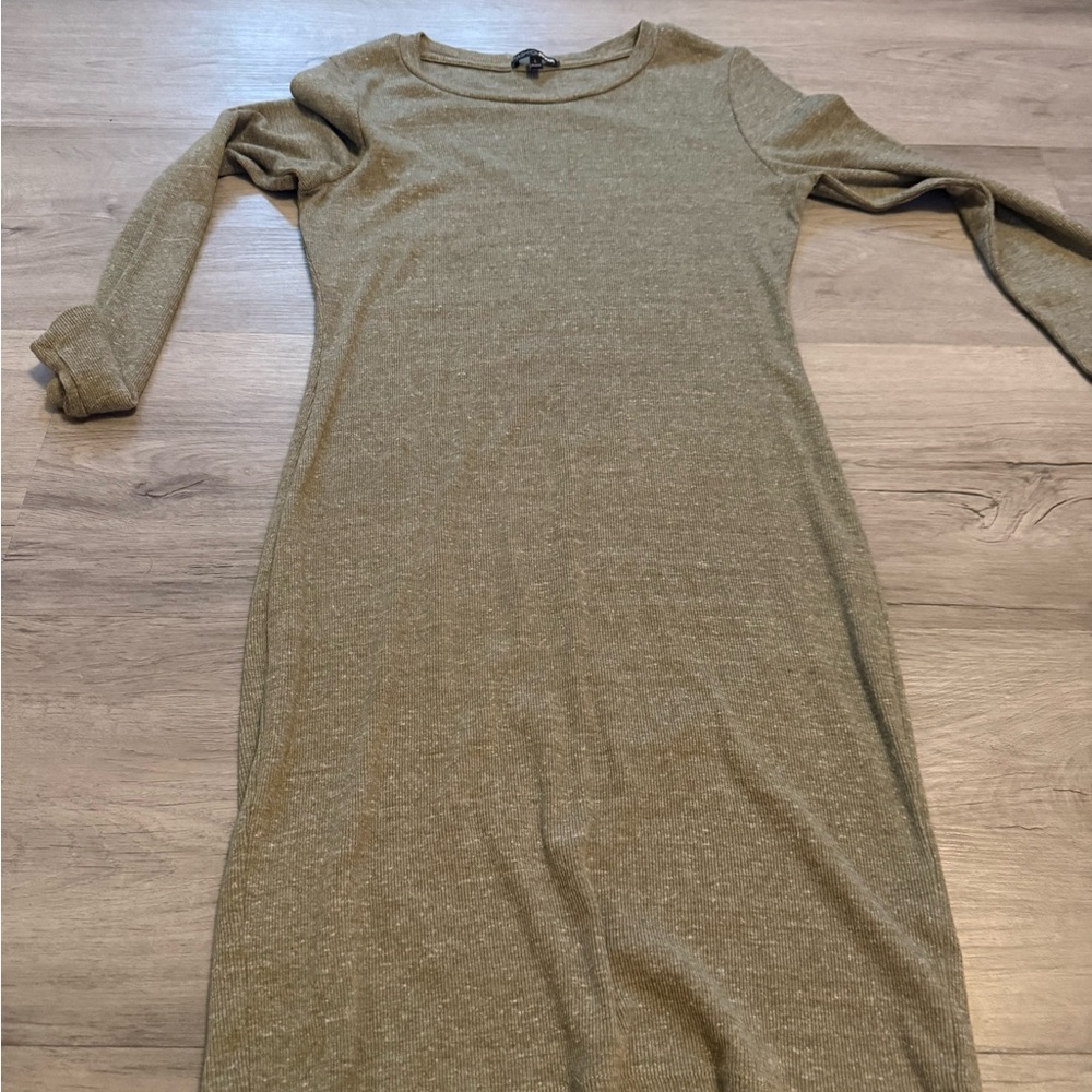 Fashion Nova Olive Long Sleeve Dress